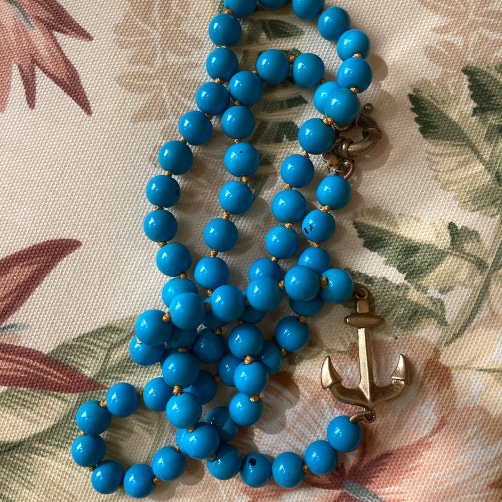 J Crew necklace anchor Nwot Long